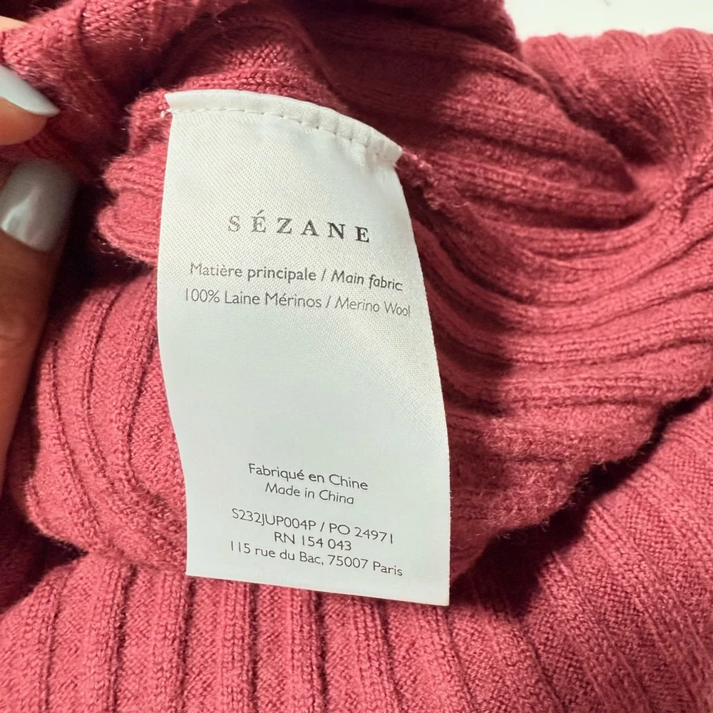 Sézane Merino Wool Ribbed Knit Midi Skirt Size S Parisian Chic 2026